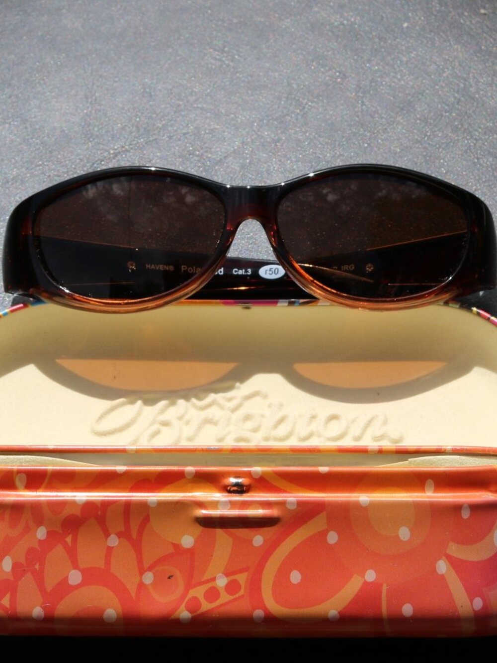 Brighton "Off the Coast" Oval Wrap Sunglasses